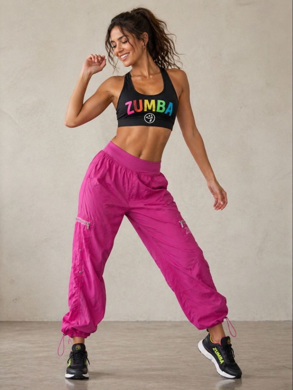 Zumba Fitness Hot Pink Cargo Pants - Small